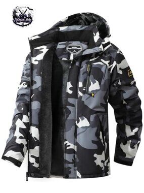 Waterproof Ski Jacket Winter Coat Fleece Lined Hooded